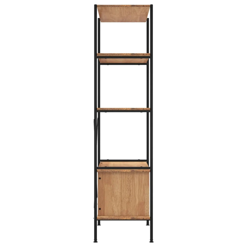 Scaffalatura 5 Livelli con Mobile 80x40x163 cm Acciaio e Legno 336355