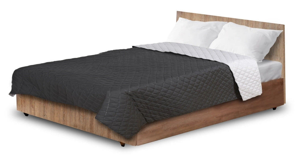AIO FACTORY Copriletto Ultrasuoni 220x240 cm Personalizzabile Grigio Nero Cuscino