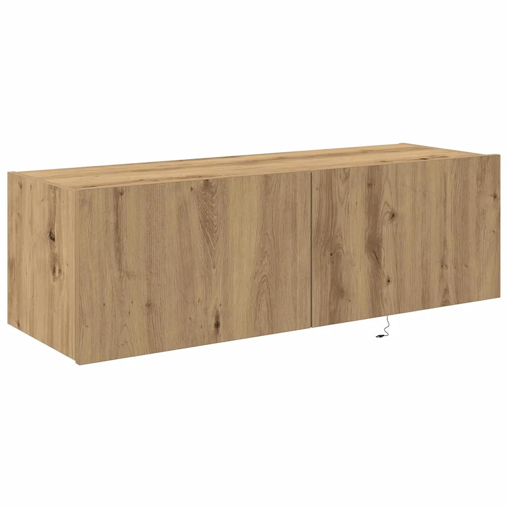 Mobile TV da parete-Mobile TV a Muro-Credenza TV Rovere artigianale 100 x 35 x 31 cm