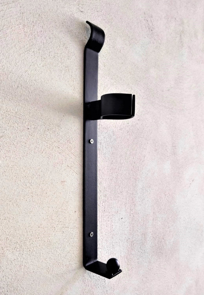 Portabottiglie da Parete 39x4,8 cm in Acciaio Ball Nero