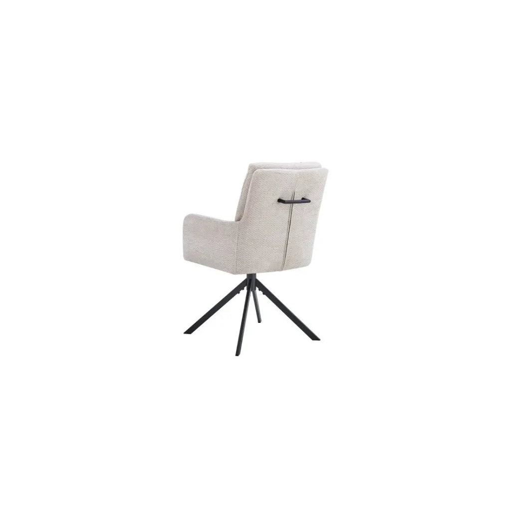 Sedia girevole PLUMO - Tessuto beige - L50 x H85 x P62 cm