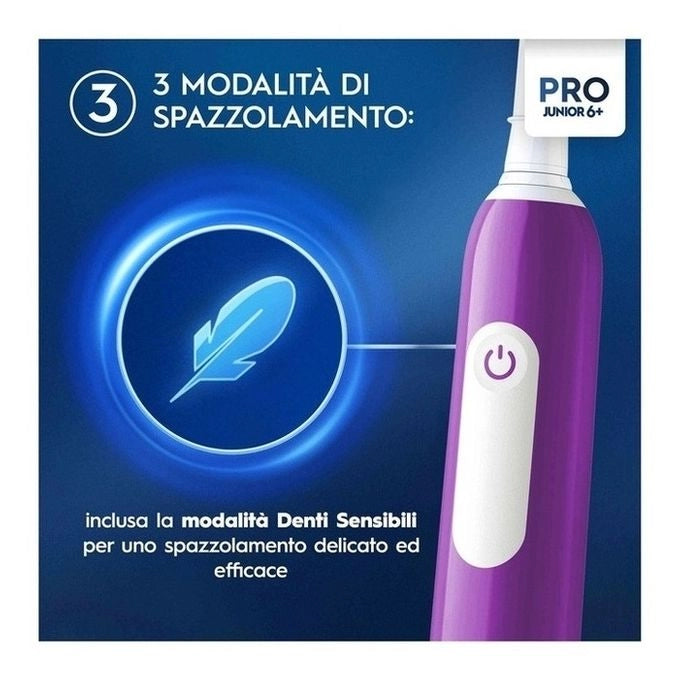 Oral-B Junior 8006540742891 spazzolino elettrico Bambino Spazzolino rotante Viola