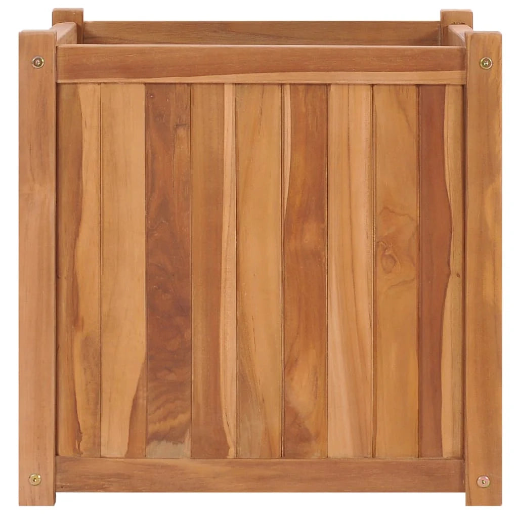 Fioriera rialzata per piante fiori terrazza giardino 50 x 50 x 50 cm legno massello di teak marrone 02_0039232