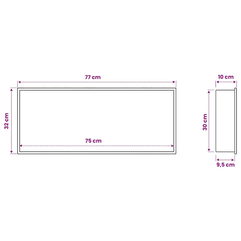 Nicchia per doccia Argento 75 x 30 x 9,5 cm CFW6202590