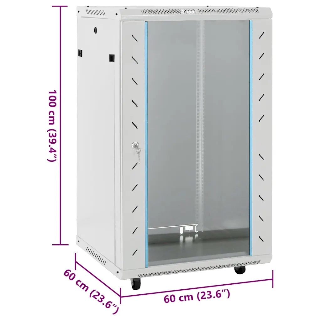 Armadietto di Rete 18U con Ruote 19" IP20 60x60x100 cm CFW6257229