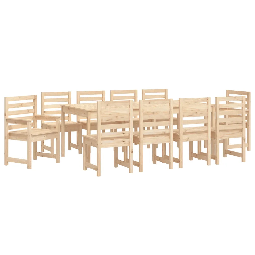 Set da Pranzo da Giardino 11 pz in Legno Massello di Pino 3154719