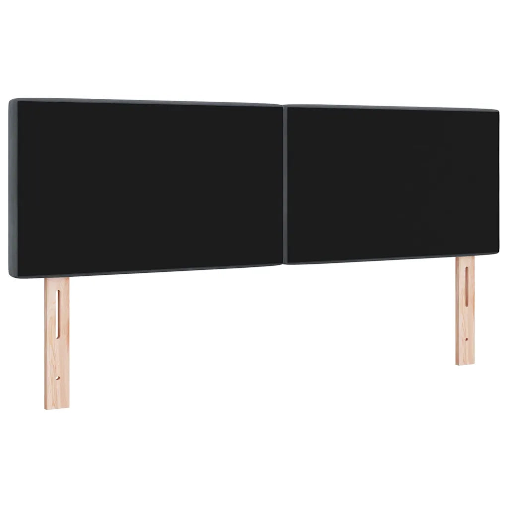 Testiera-Testata-Testiera Decorativa Grigio scuro 144 cm Pelle Sintetica