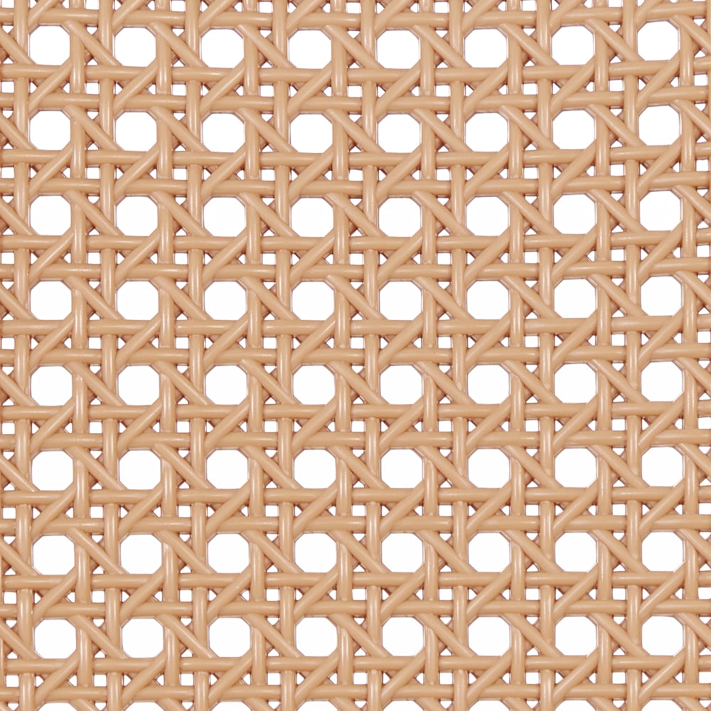 Set di 4 sedie da pranzo impilabili in plastica e senza braccioli, di colore beige e nero stile moderno
