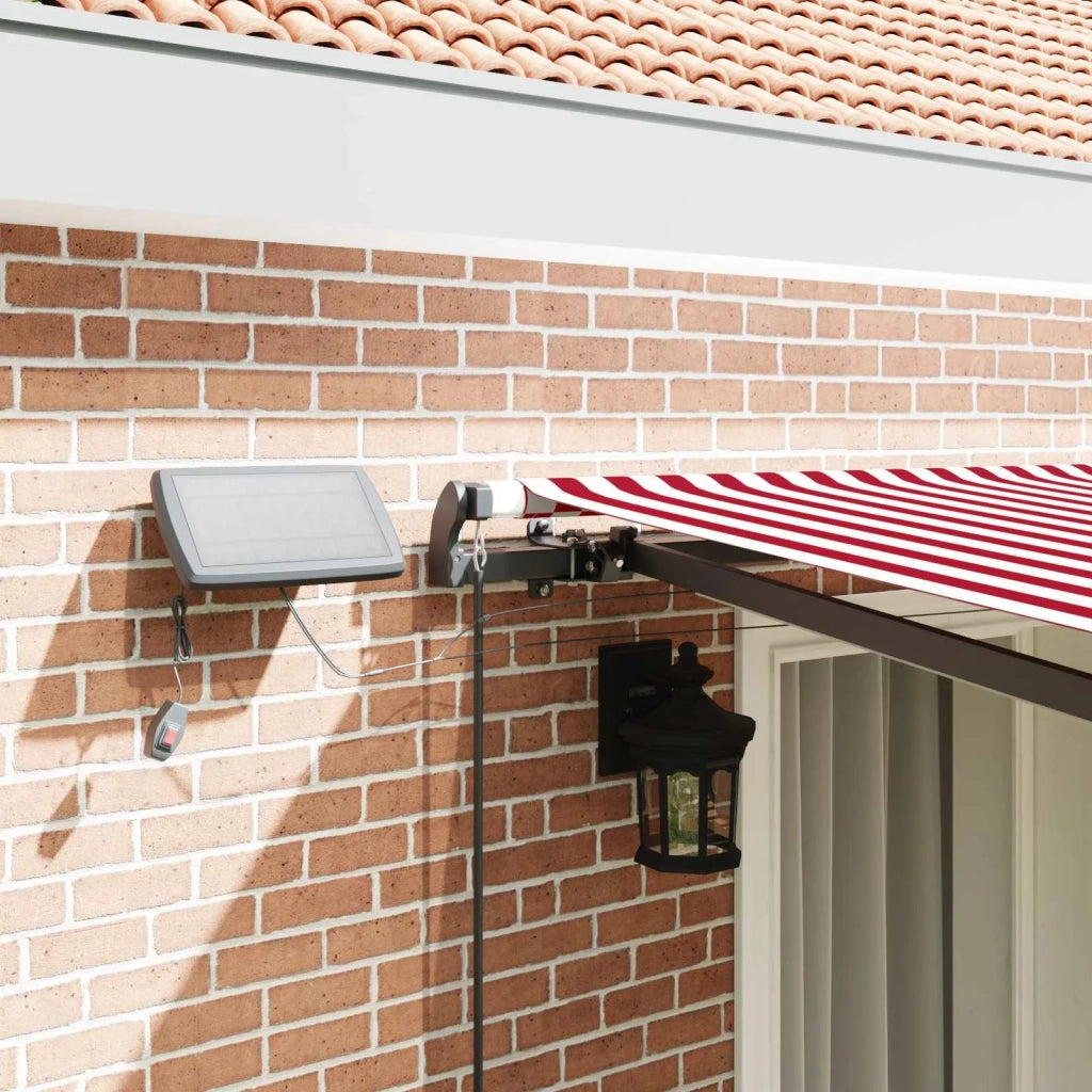 Tenda Retrattile Rosso e bianco 400 ×300 cm Tessuto 3330548