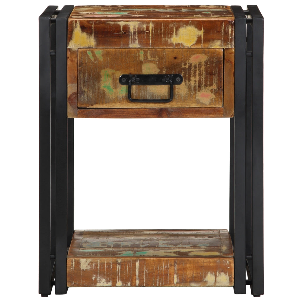 Comodino  40x35x50 cm in legno massello riciclato