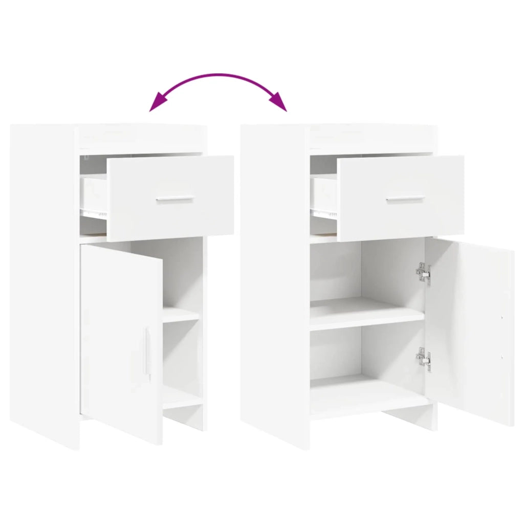 Credenza Bianco 40 x 36 x 80 cm Legno ingegnerizzato 8011083