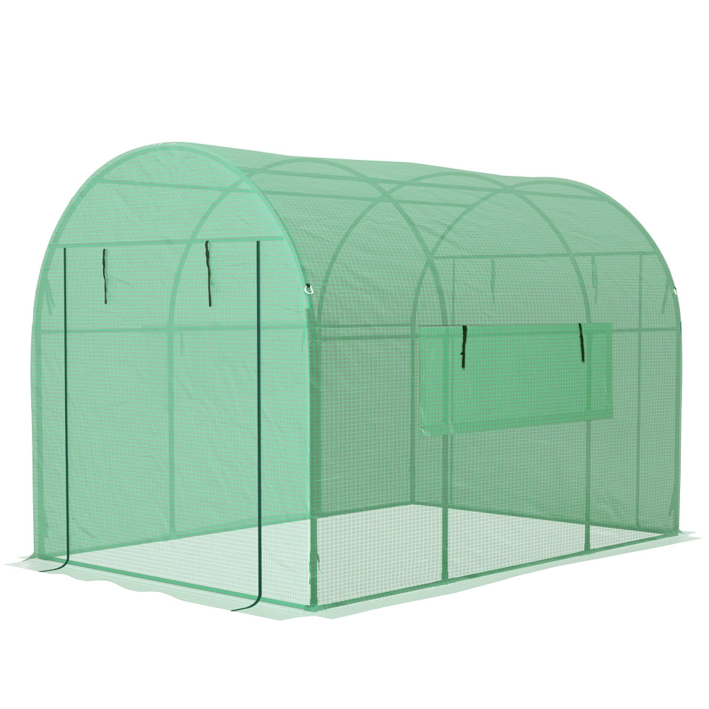 Serra da Giardino Tunnel ¨C zephmum ¨C 3x2x2 m Verde Acciaio PE Anti UV