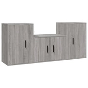 Set di mobili in legno ingegnerizzato Sonoma da 3 pezzi (mobile credenza TV soggiorno camera da letto salotto) - 02_0024634