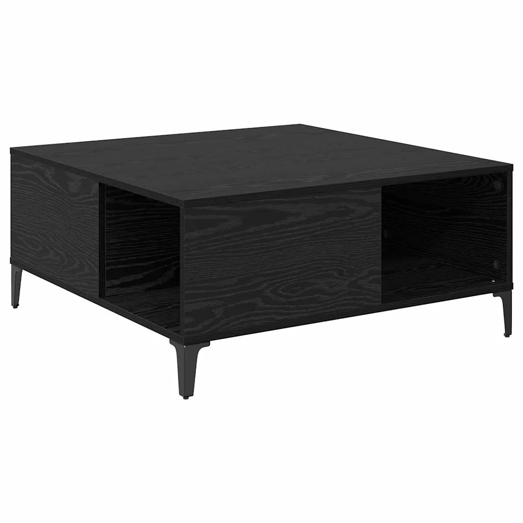Tavolino da salotto Rovere Nero 80 x 80 x 36,5 cm 881185