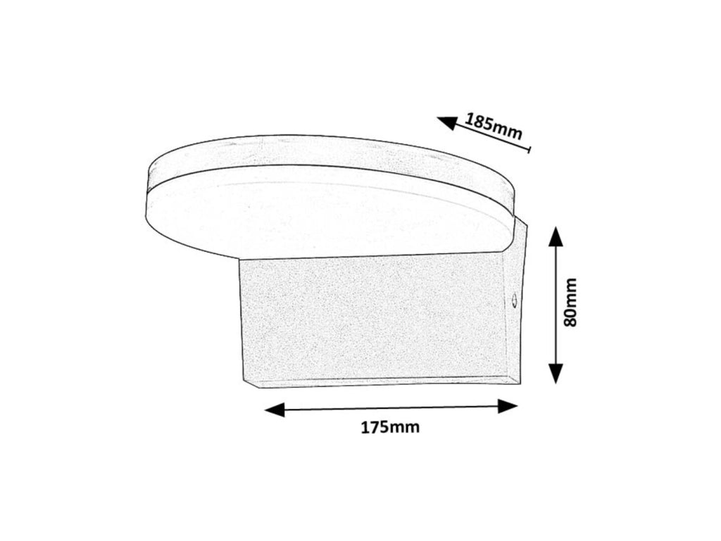 Applique esterna LED 9W IP54 nera CCT Batida Rabalux