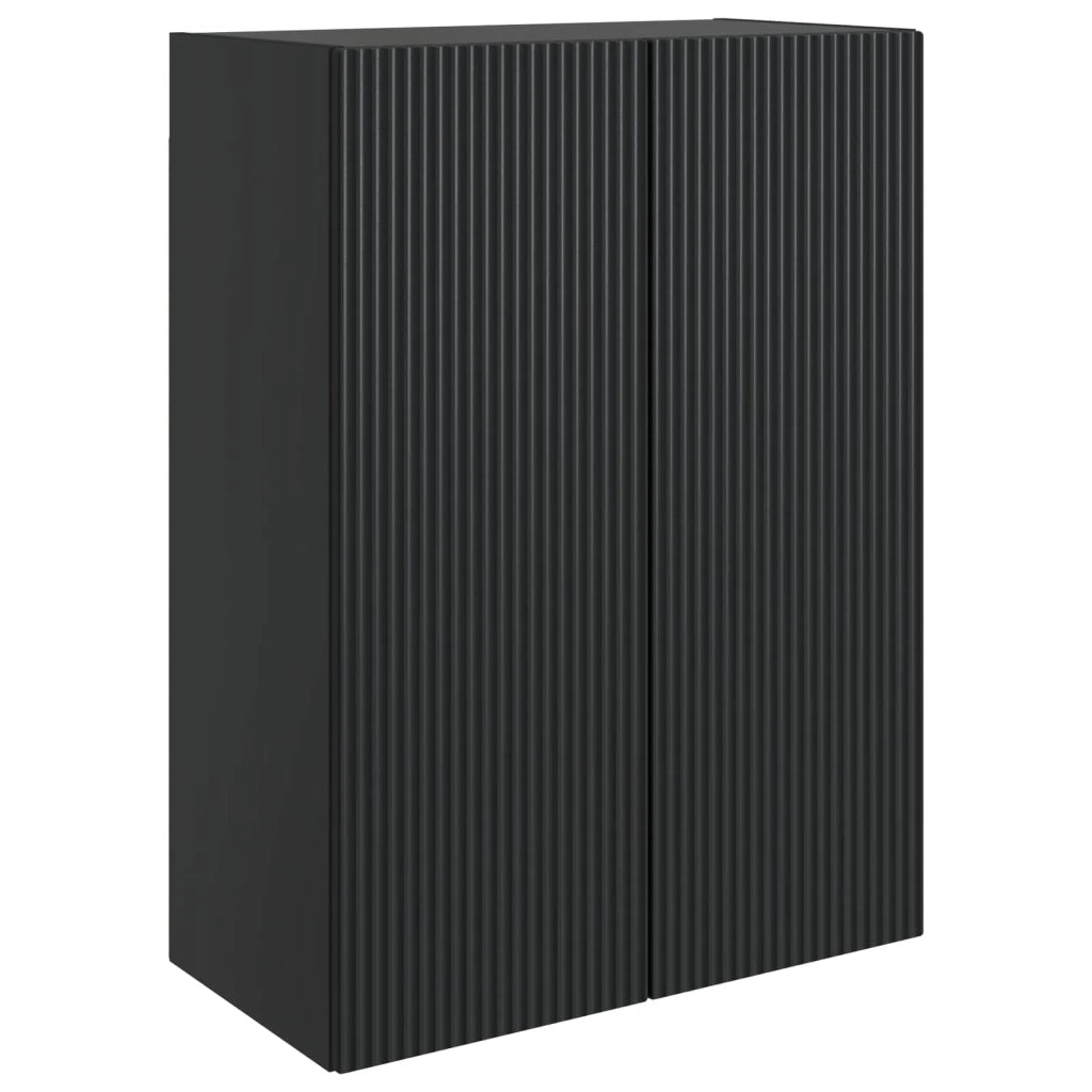 Mobiletto a muro Nero 66 x 34,5 x 90 cm Legno ingegnerizzato 898396