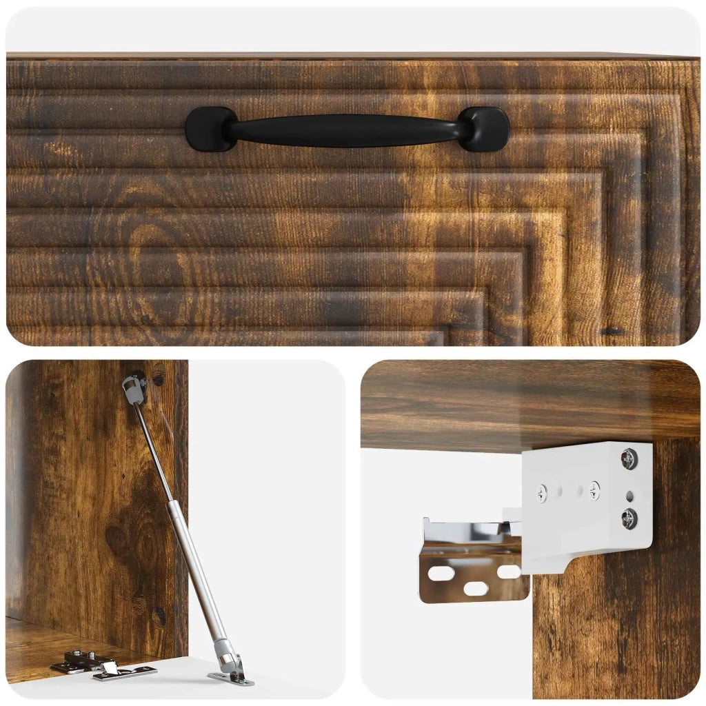 Mobile Porta TV da Muro Rovere Fumo 59,5 x 41 x 30 cm
