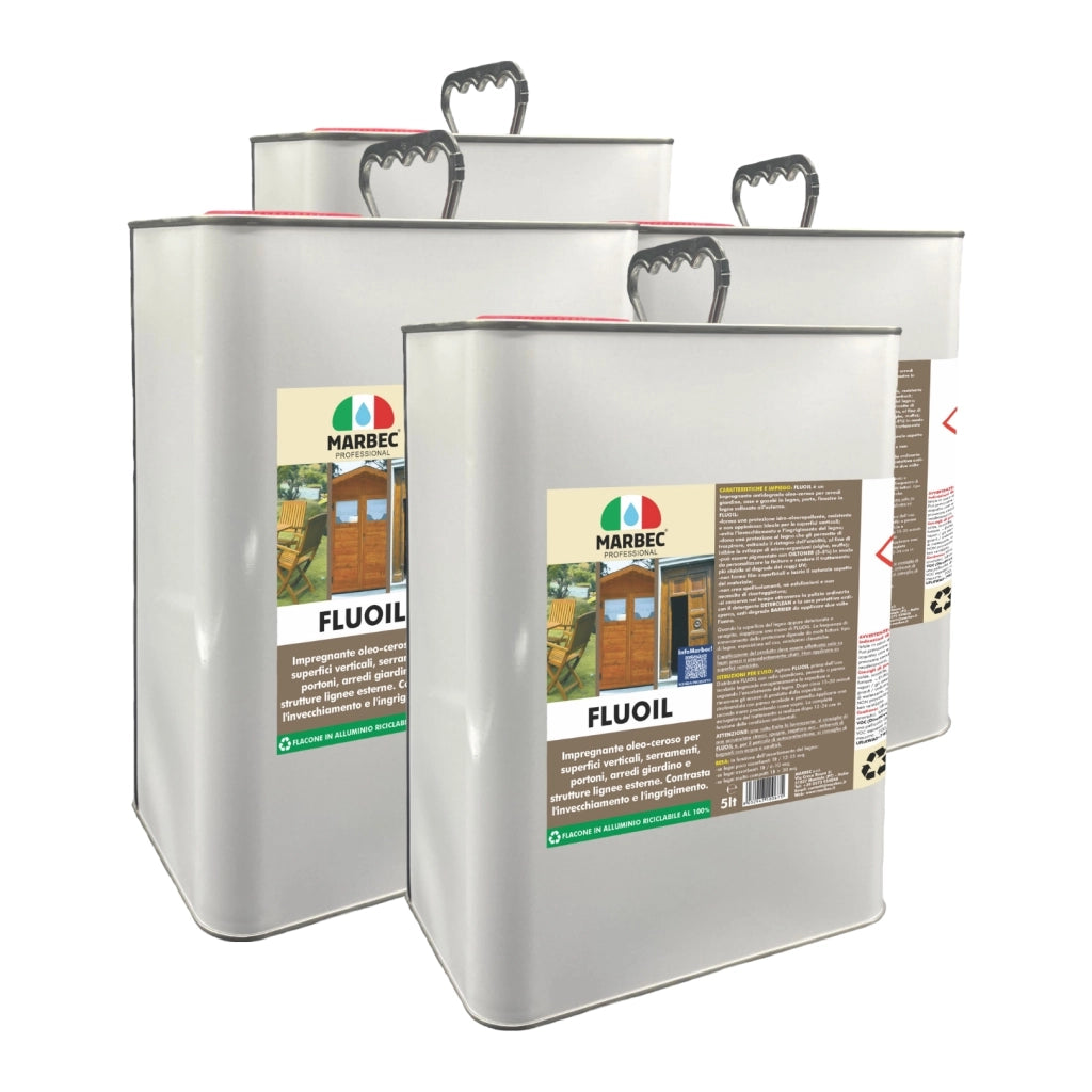 Impregnante per legno esterno FLUOIL   5LTx4Pz