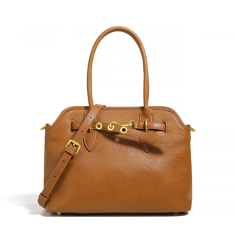 Borse da donna in vera pelle, borsa a tracolla, borsa tote, borsa a spalla, marrone
