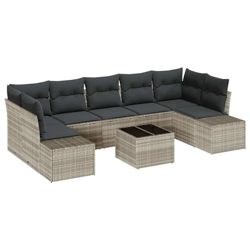 Set Divano da Giardino 8 pcs Grigio chiaro e grigio scuro 3355651