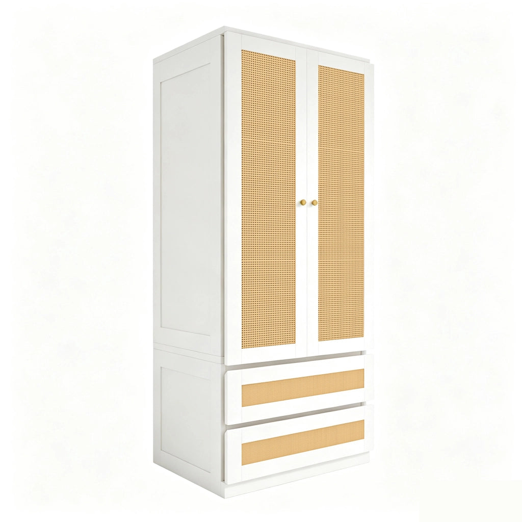 ARMADIO con doppie ante, 70 x 55 x 170 cm, Legno, Bianco