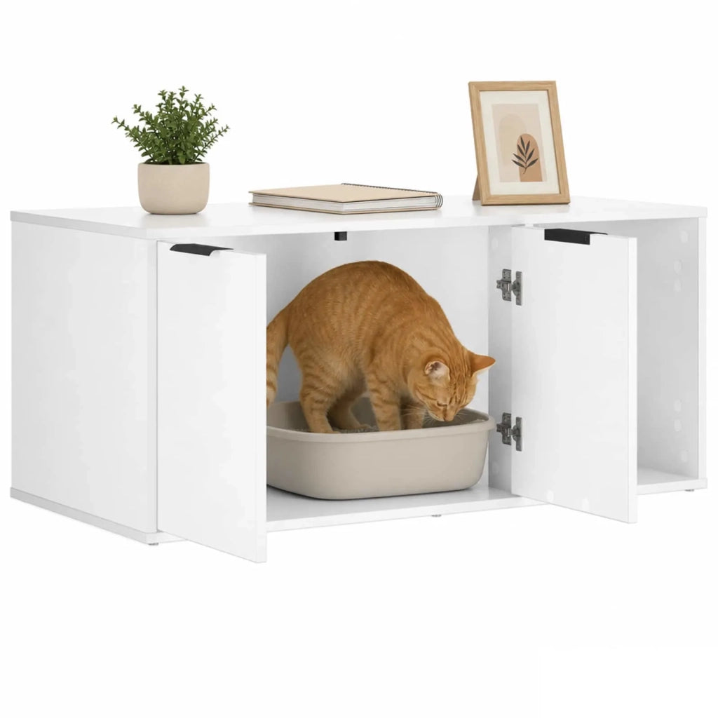Mobile per gatti Bianco 100 x 49 x 45 cm Legno ingegnerizzato 8014751