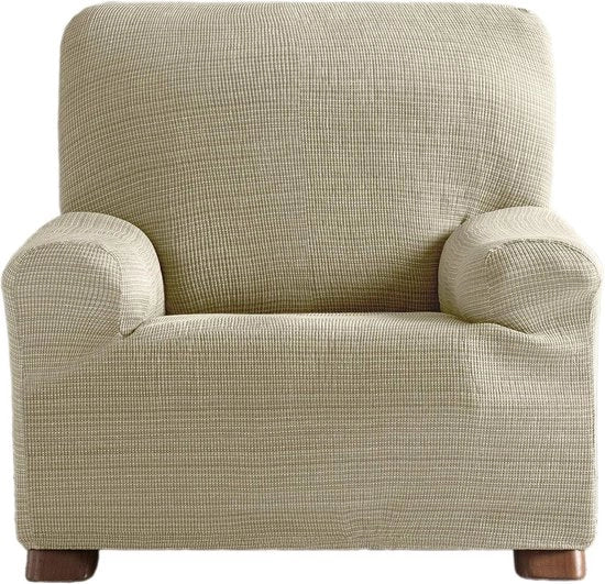 Copertura per divano elastica 1 posti Polyester-Lana Ecru 37 x 29 x 5 cm - Coprimaterasso per divani