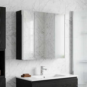 Mobiletto per specchio da bagno Rovere Nero