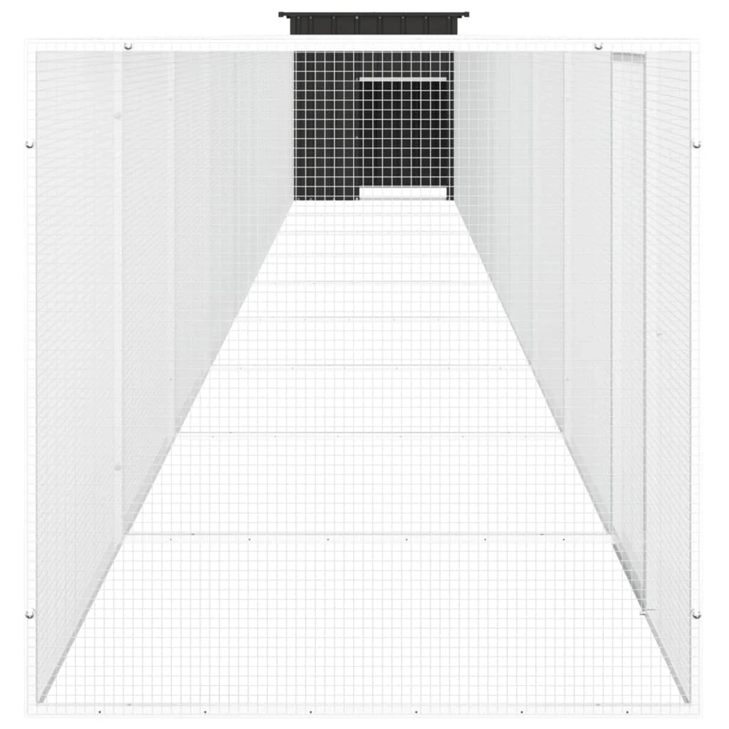 Recinto per pollaio in acciaio zincato antracite 1000 x 91 x 100 cm 02_0043896
