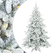 Albero di Natale | Decorazioni natalizie Artificiale con Rami Pieghevoli Bianco 210 cm