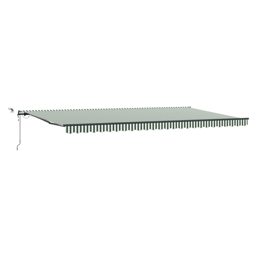 Tenda Retrattile Automatica  con LED Verde e Bianco 600x300 cm