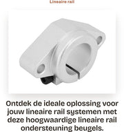 Supporto lineare per rail - 2 pezzi - Resistenza all'usura - Resistenza alla corrosione - Alta durezza - Certificazione di qualità - Supporto per rail