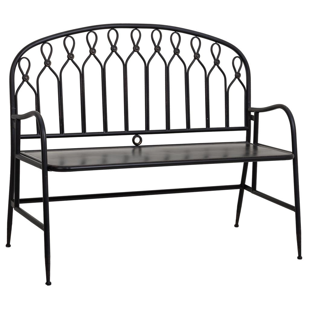 Sgabello in metallo nero 118x56x98h