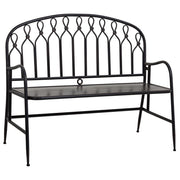 Sgabello in metallo nero 118x56x98h
