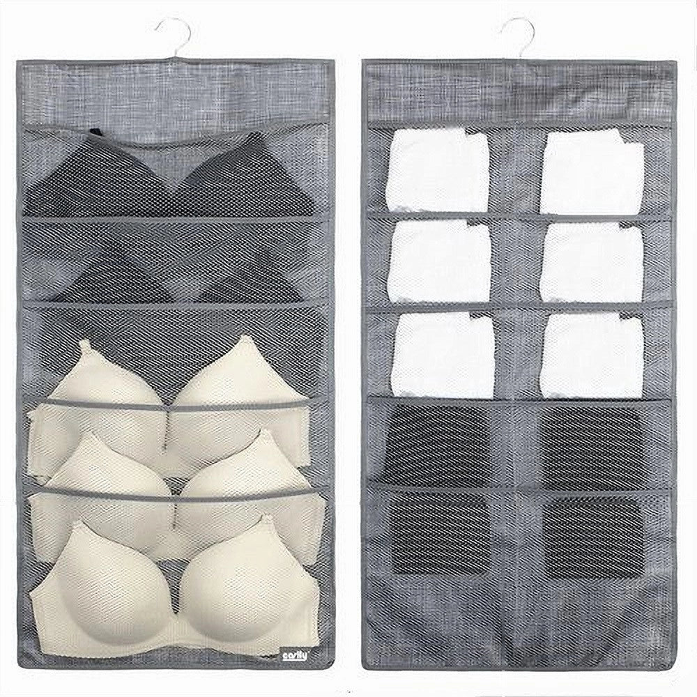 Trade Shop - Porta Oggetti Organizer A Sospensione Con 5-10 Tasche In Tessuto 40 X 78cm 69731 -