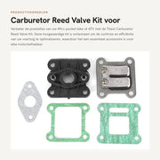 Kit di valvola di aspirazione per carburatore - Materiale di alta qualità - Installazione facile - Adatto per motocicletta da 49cc - Accessorio utile - Resistentente all'usura - Parte di ricambio per motore