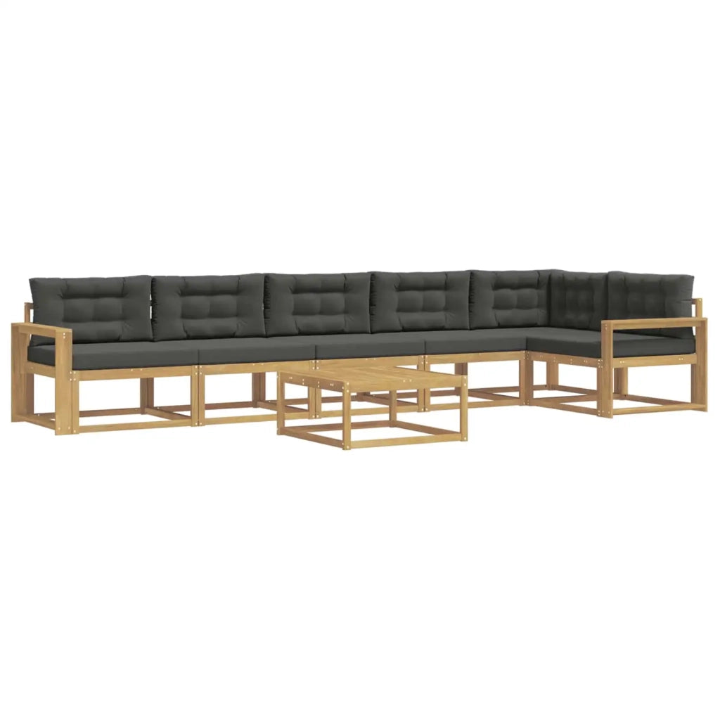 Set di divani da esterno 7 pcs Bianco e Antracite