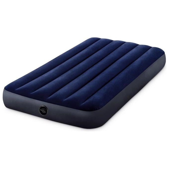 Intex 64757 DuraBeam Classic Downy Materasso gonfiabile singolo Fiber-Tech 99x191x25 cm 136 Kg colore Blu