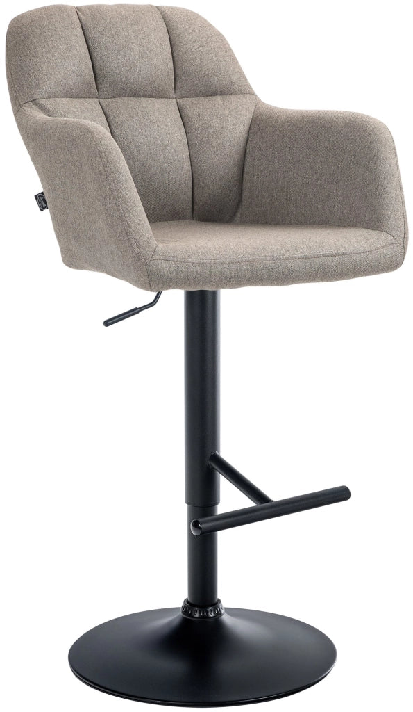 Barhocker Natoma Stoff schwarz