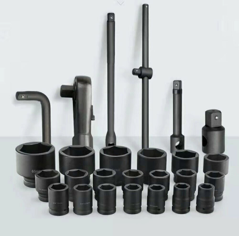 CHIAVI A BUSSOLA ESAGONALI 3/4" E 1" 26 PZ CAMION TRATTORI CON CRICCHETTO