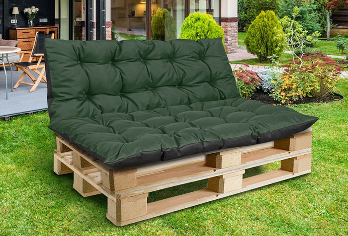 AIO FACTORY Set di cuscini da giardino impermeabili verdi 120x80 cm