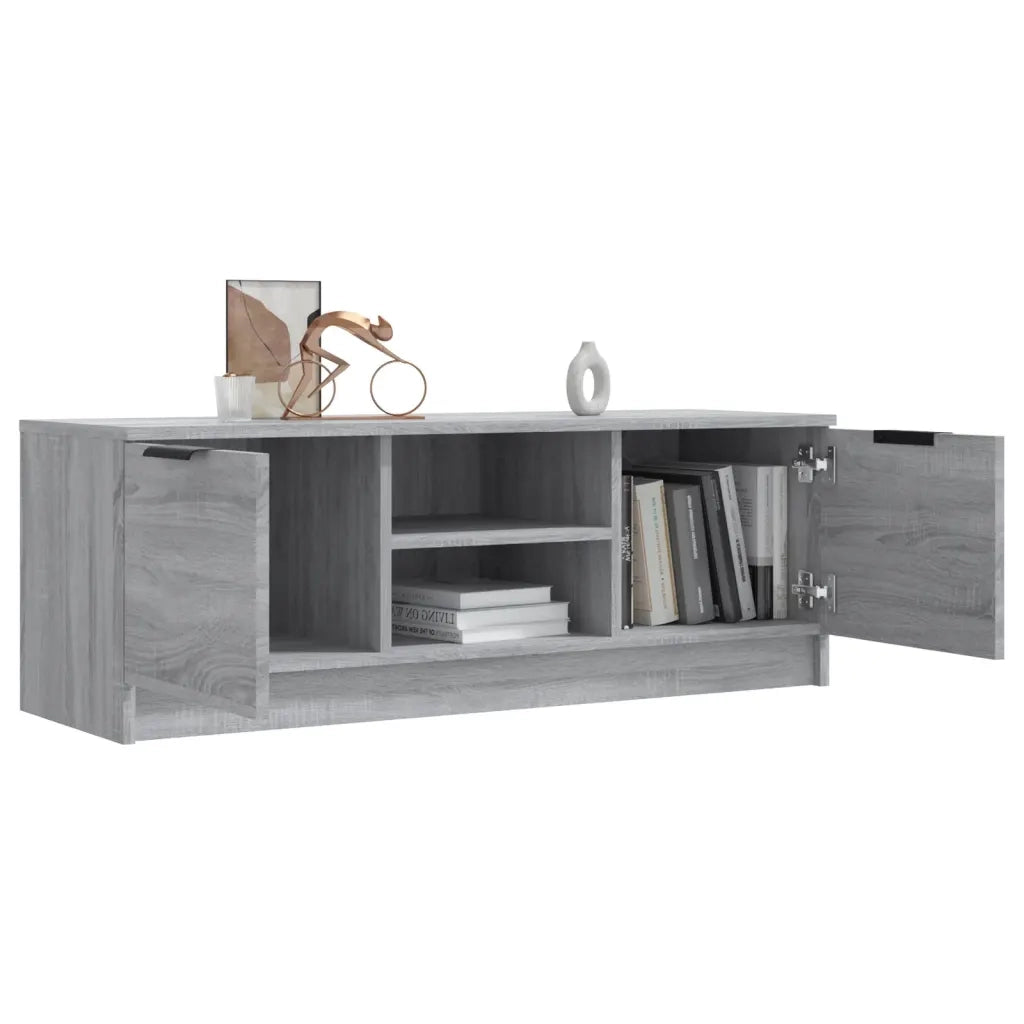 Mobile TV Grigio Sonoma 102x35x36,5 cm in Legno Multistrato 817133