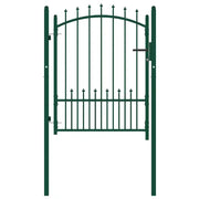 Cancello per recinzione Emmen con punte in acciaio 104x109,5 cm verde 146394