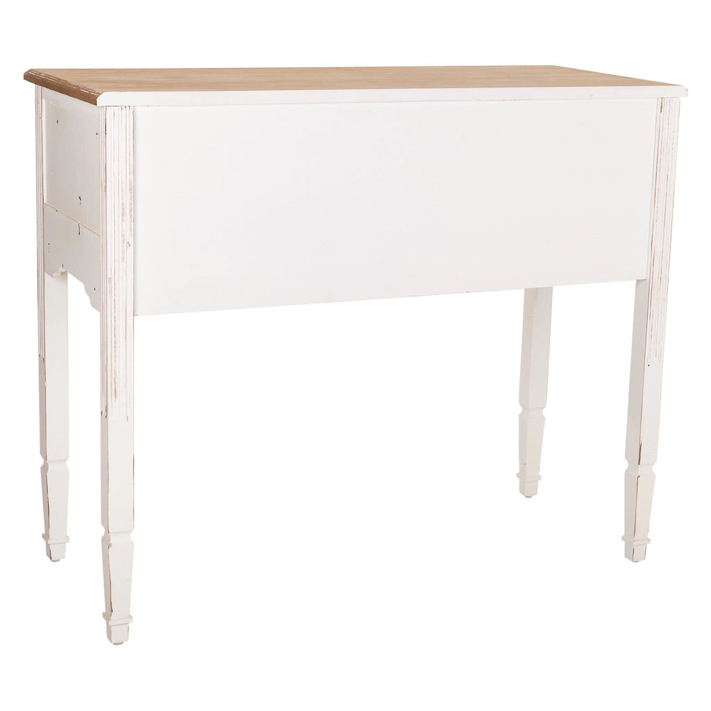 Mobile da ingresso in legno bianco 110x46x90,5h