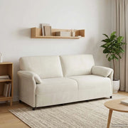 Divano 3-Persone Crema 198 x 83 x 95 cm Velluto