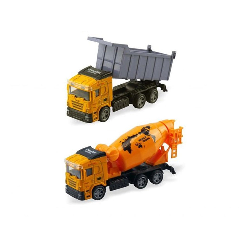 Trade Shop - Macchinina Giocattolo Educativo Per Bambini Mezzi Da Lavoro Camion Metal Lux -