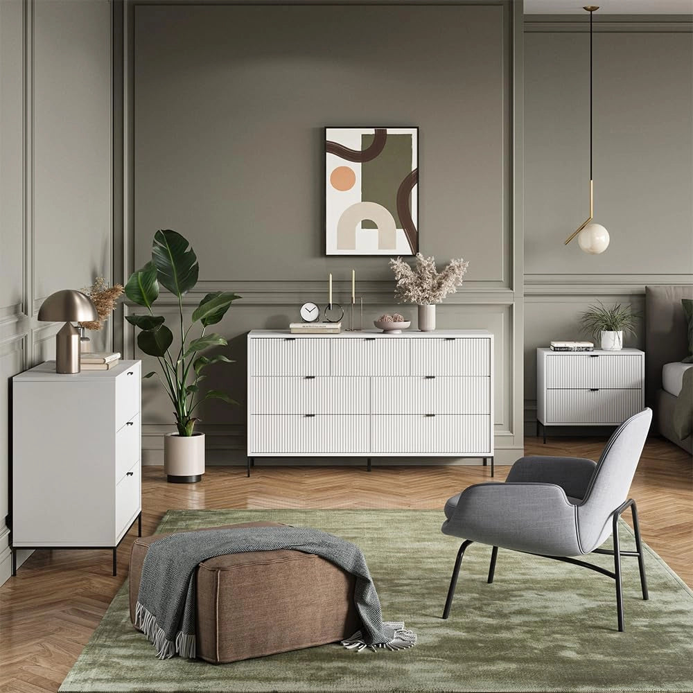 Scarpiera da ingresso Eliza, Bianco, 60 x 92 cm con cassetti, per la conservazione delle scarpe nel corridoio o nell’ingresso