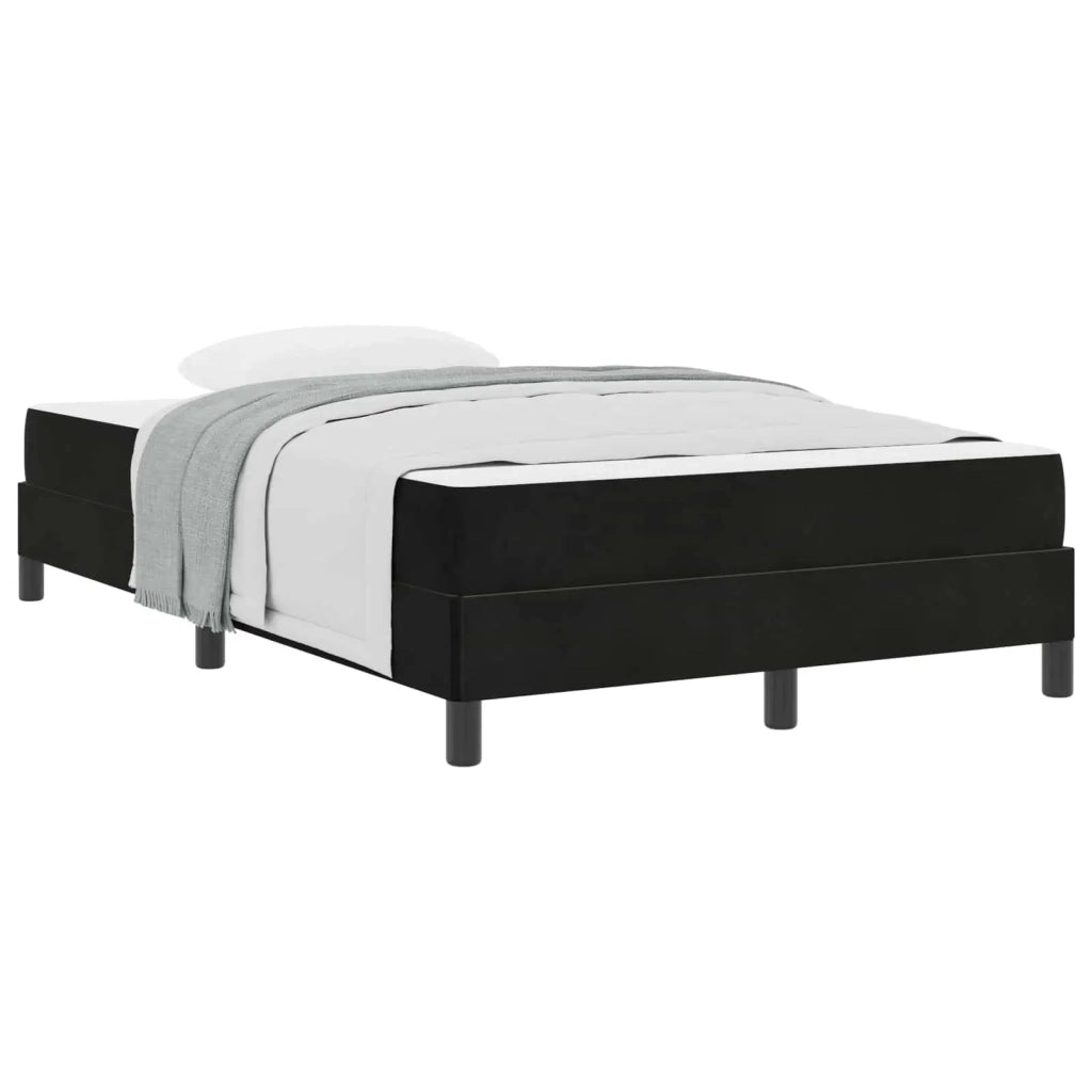 Letto a molle con materasso Nero 120 x 190 cm Tessuto 3398679