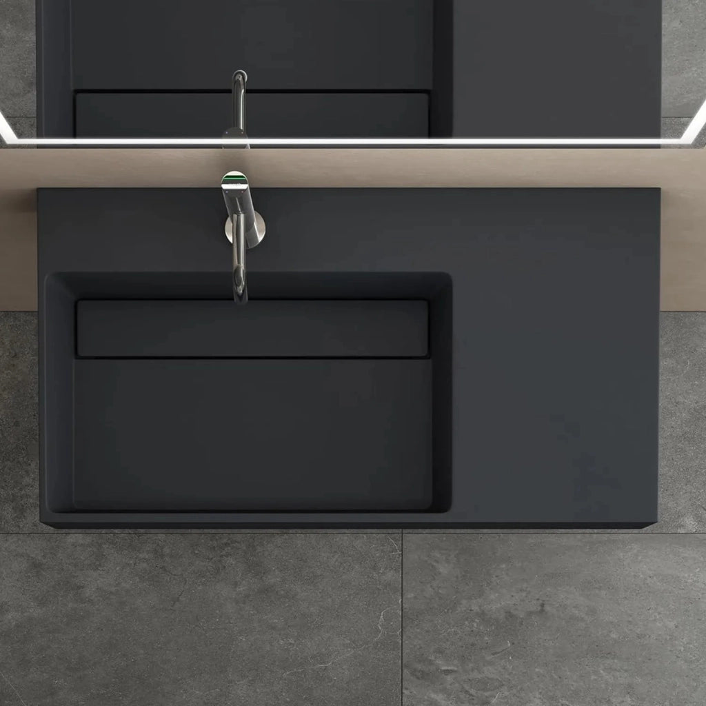 Lavabo In Conglomerato Archi 90 Cm Grey Matt