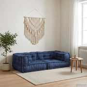 Unità di Divano Modulare 3 pcs Indaco 140 x 70 x 36 cm Tessuto 4019044
